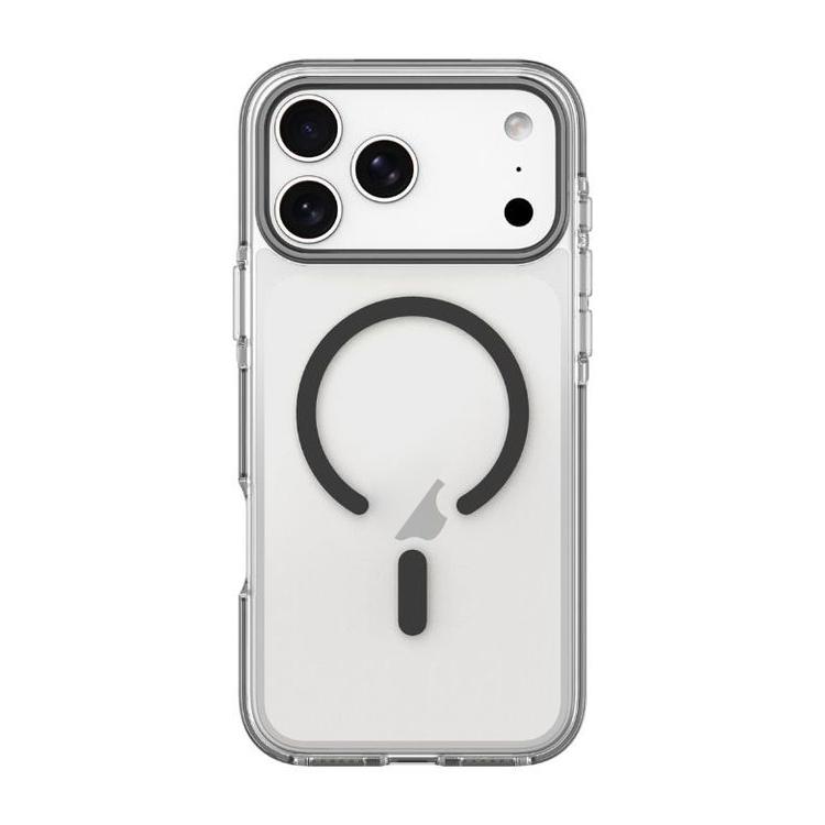 For iPhone 17 Pro Max Dual-Color PC Hybrid TPU Magnetic Phone Case(Black)