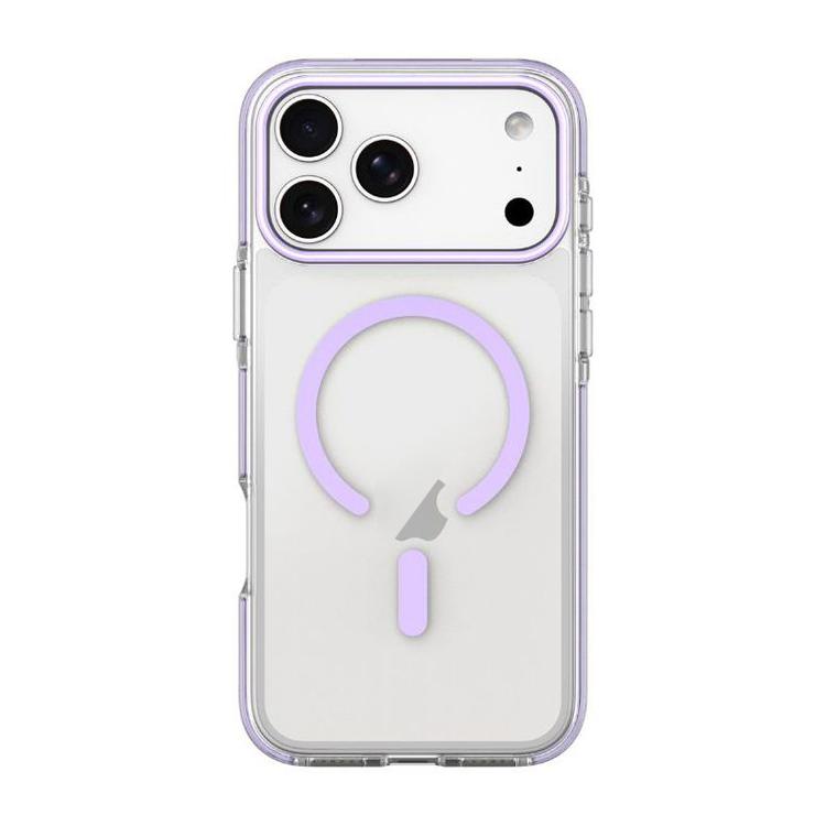 For iPhone 17 Pro Max Dual-Color PC Hybrid TPU Magnetic Phone Case(Purple)