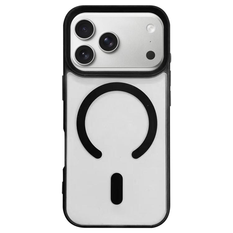 For iPhone 17 Pro Max Dual-Side Frosted MagSafe Clear Phone Case(Black)