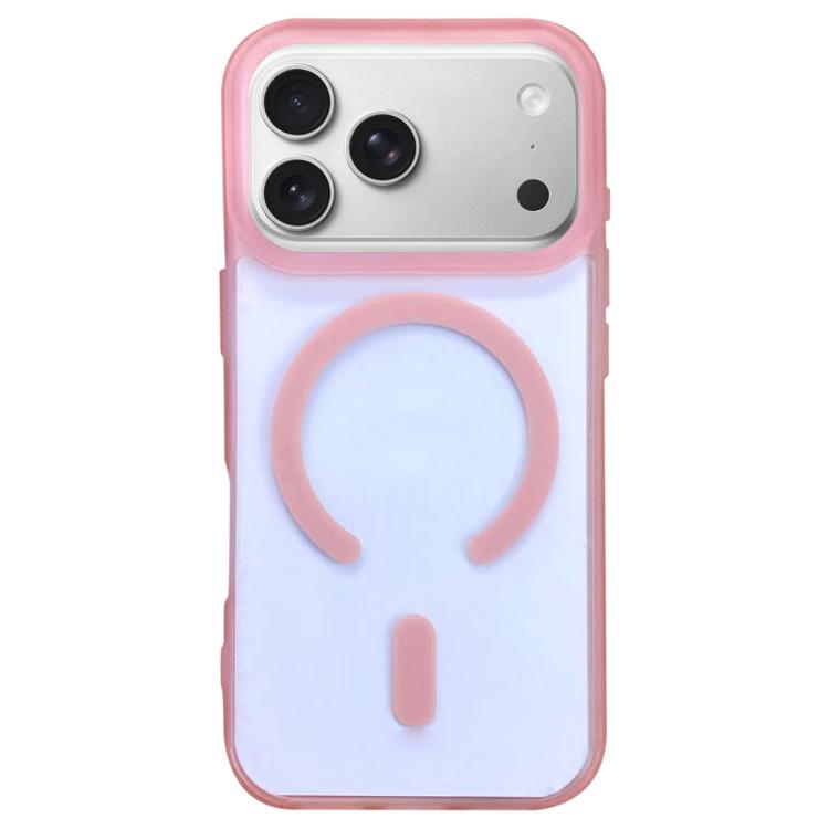 For iPhone 17 Pro Max Dual-Side Frosted MagSafe Clear Phone Case(Pink)