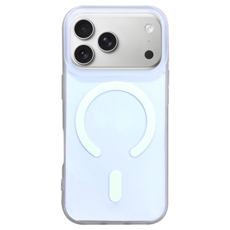 For iPhone 17 Pro Max Dual-Side Frosted MagSafe Clear Phone Case(White)