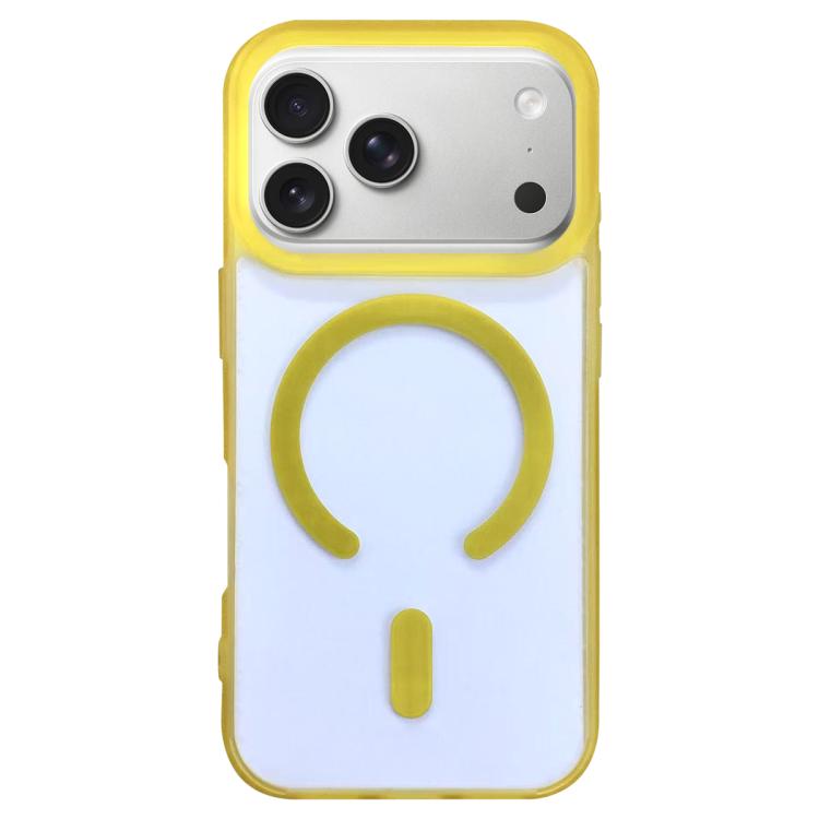 For iPhone 17 Pro Max Dual-Side Frosted MagSafe Clear Phone Case(Yellow)