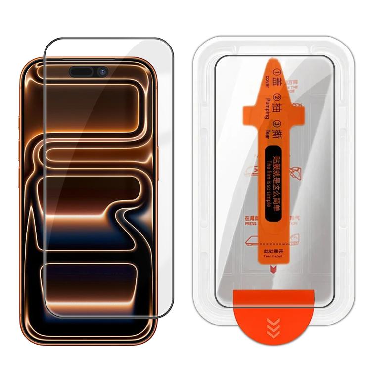 For iPhone 17 Pro Max Easy Install Box Dust-Free Clear Screen-printed HD Tempered Glass Film
