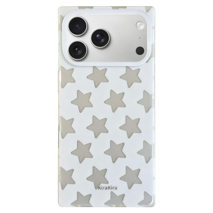 For iPhone 17 Pro Max Electroplated Frosted Solid Color Five-Pointed Star Pattern Phone Case(White)