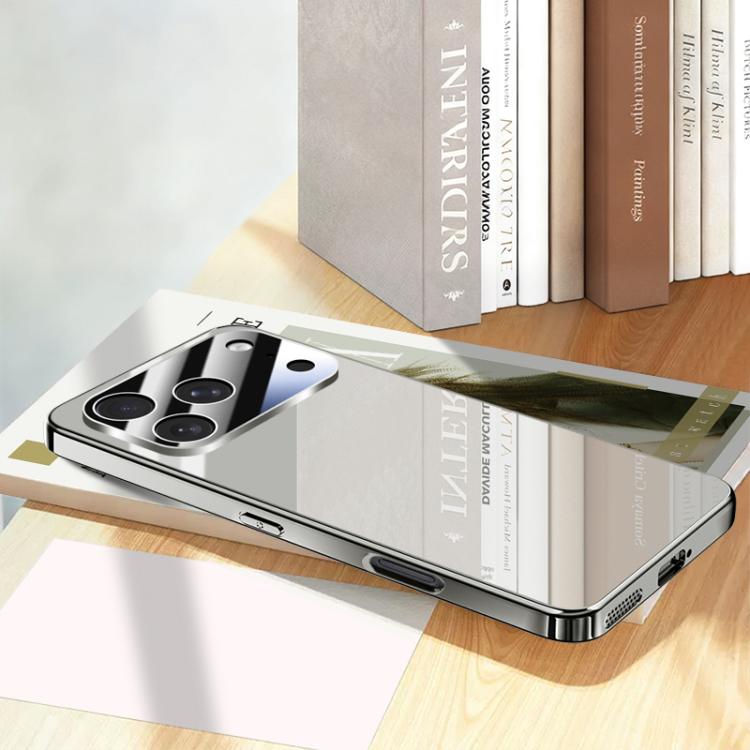 For iPhone 17 Pro Max Electroplating Ice Crystal Airbag Full Coverage Shockproof Phone Case(Gray)