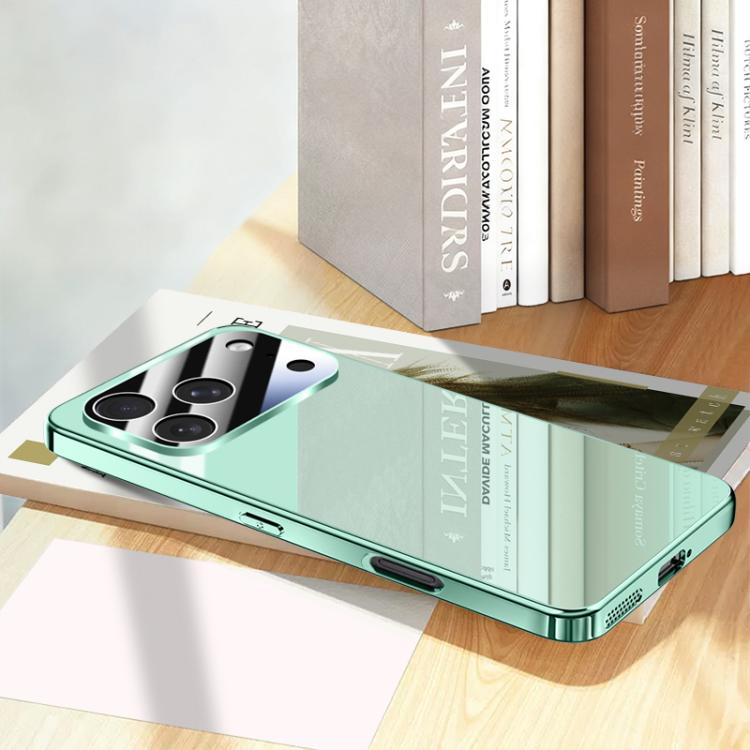 For iPhone 17 Pro Max Electroplating Ice Crystal Airbag Full Coverage Shockproof Phone Case(Green)