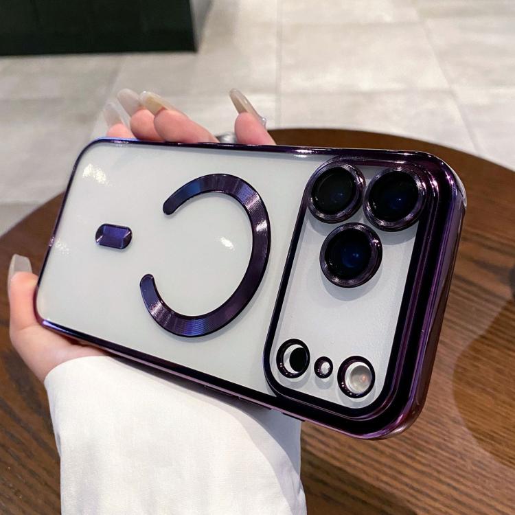 For iPhone 17 Pro Max Electroplating MagSafe Phone Case(Dark Purple)