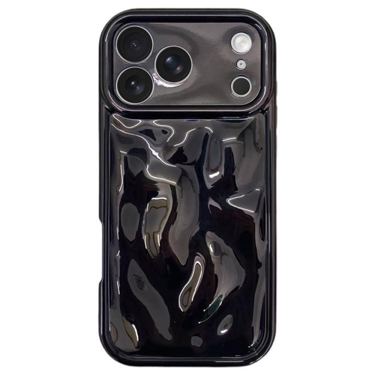 For iPhone 17 Pro Max Electroplating Meteorite Texture TPU Phone Case(Black)