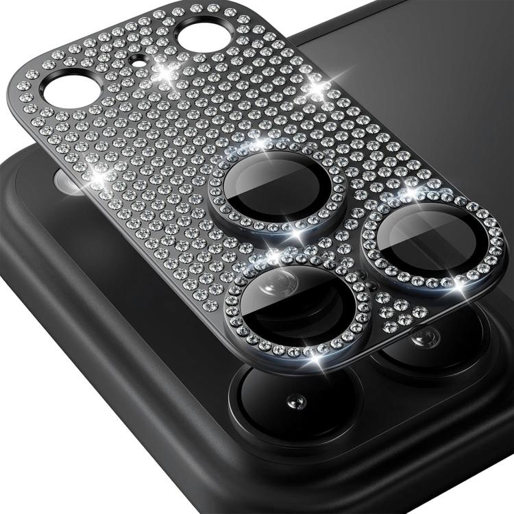 For iPhone 17 Pro Max ENKAY Hat-Prince Blink Diamond Camera Lens Aluminium Alloy Tempered Glass Film(Black)