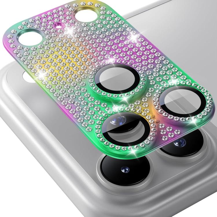 For iPhone 17 Pro Max ENKAY Hat-Prince Blink Diamond Camera Lens Aluminium Alloy Tempered Glass Film(Colorful)