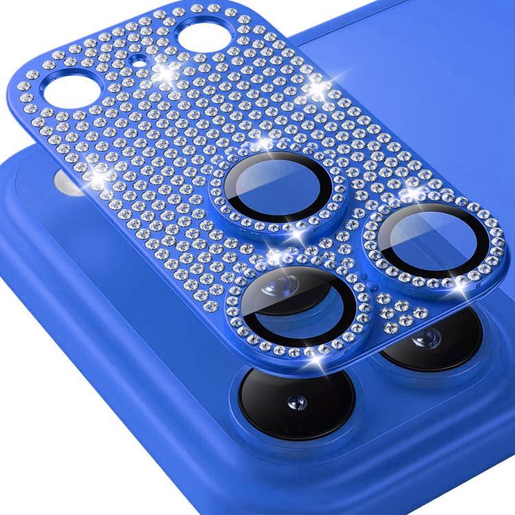 For iPhone 17 Pro Max ENKAY Hat-Prince Blink Diamond Camera Lens Aluminium Alloy Tempered Glass Film(Navy Blue)