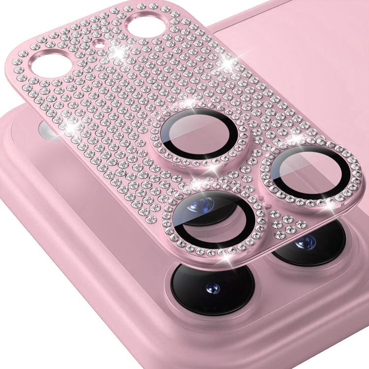 For iPhone 17 Pro Max ENKAY Hat-Prince Blink Diamond Camera Lens Aluminium Alloy Tempered Glass Film(Pink)