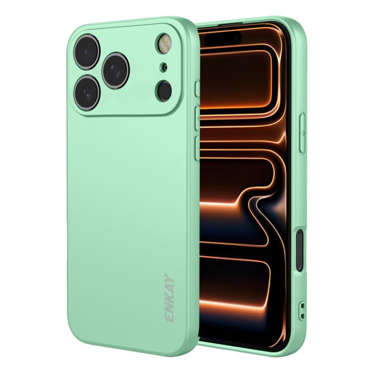 For iPhone 17 Pro Max ENKAY Liquid Silicone Soft Shockproof Phone Case(Light Green)