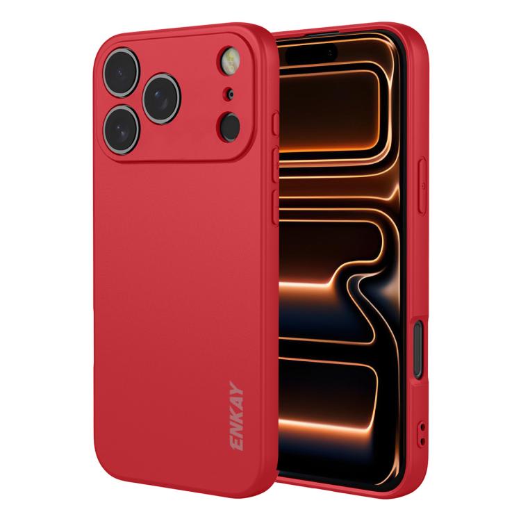 For iPhone 17 Pro Max ENKAY Liquid Silicone Soft Shockproof Phone Case(Red)