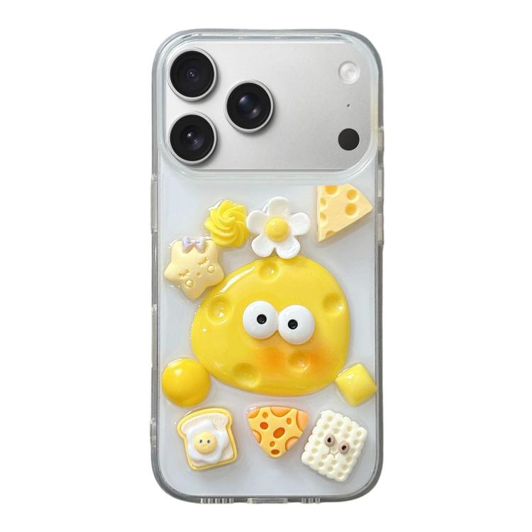 For iPhone 17 Pro Max Epoxy Acrylic Hybrid TPU Phone Case(Cheese)