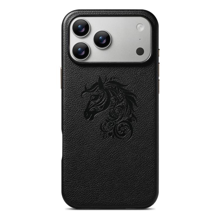 For iPhone 17 Pro Max ESEBLE B1 Five Flowered Horse Phone Case(Black)
