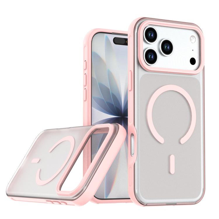 For iPhone 17 Pro Max Explorer Series Magnetic PC Phone Case(Pink)