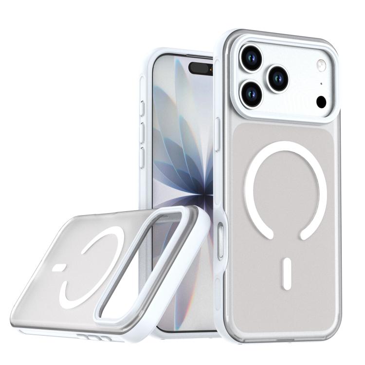 For iPhone 17 Pro Max Explorer Series Magnetic PC Phone Case(White)