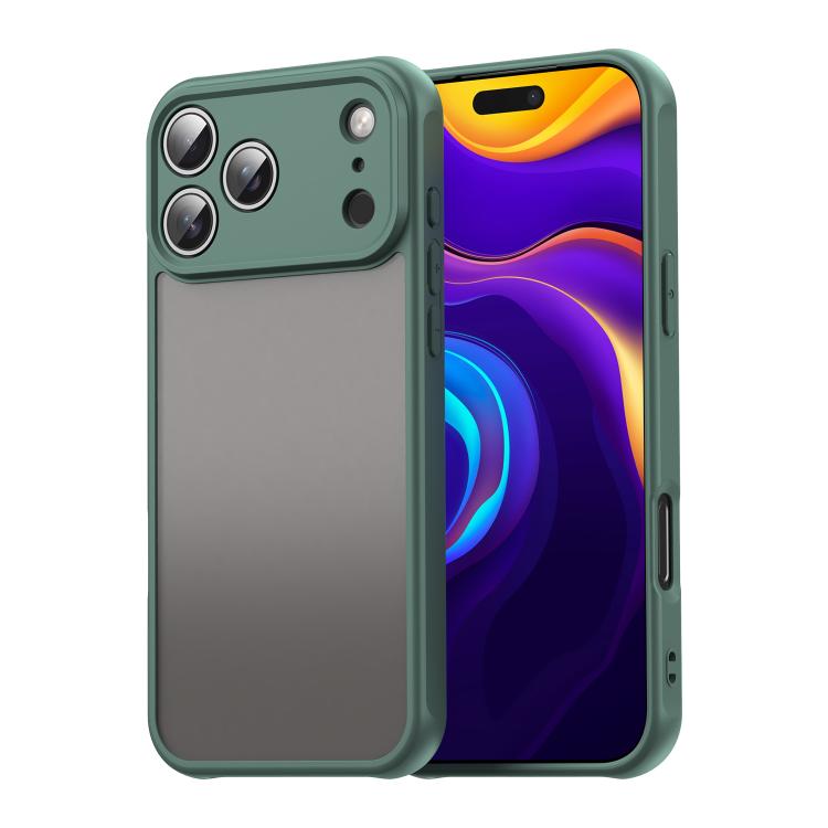 For iPhone 17 Pro Max Fan Dun Series TPU Hybrid PC Frosted Phone Case(Green)