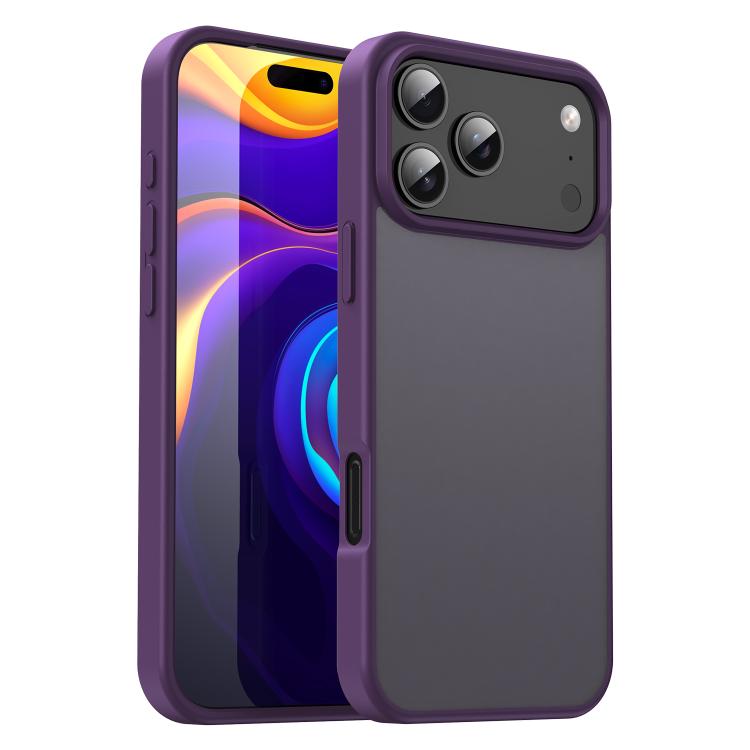For iPhone 17 Pro Max Fanying Series PC Hybrid TPU Translucent Frosted Phone Case(Crystal Purple)