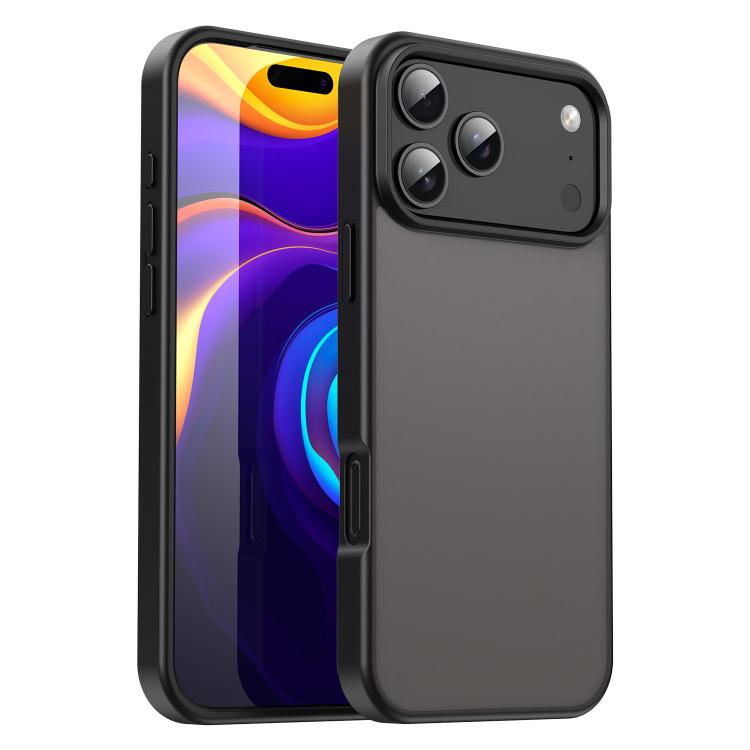For iPhone 17 Pro Max Fanying Series PC Hybrid TPU Translucent Frosted Phone Case(Translucent Black)