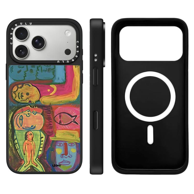 For iPhone 17 Pro Max Floating Man Series Pattern Mirror Magnetic Phone Case(Mermaid)