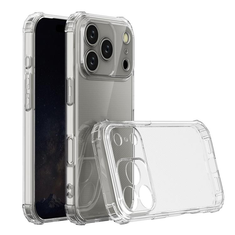 For iPhone 17 Pro Max Four-Corner Shockproof Clear TPU Phone Case(Transparent)