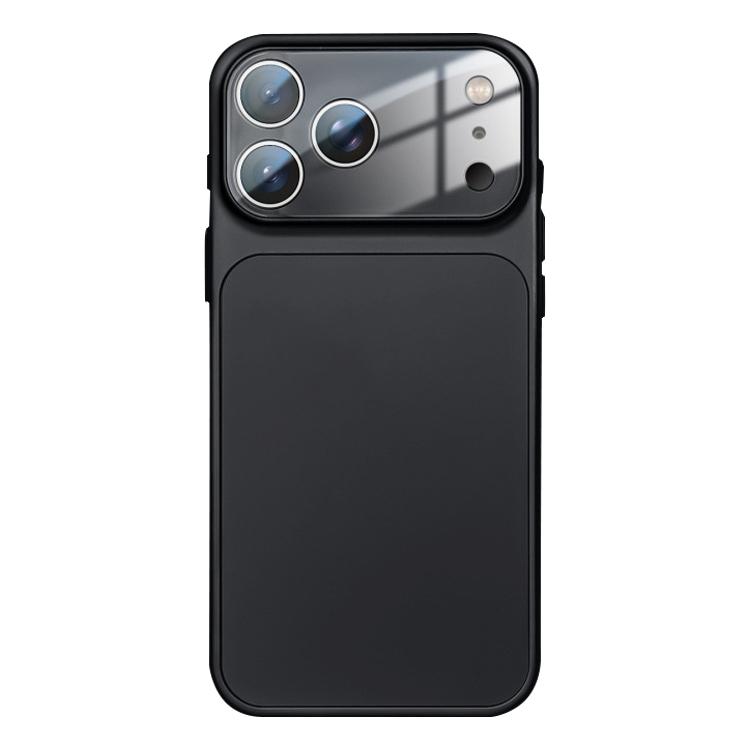 For iPhone 17 Pro Max Frosted Acrylic Hybrid TPU Phone Case with Lens Film(Black)