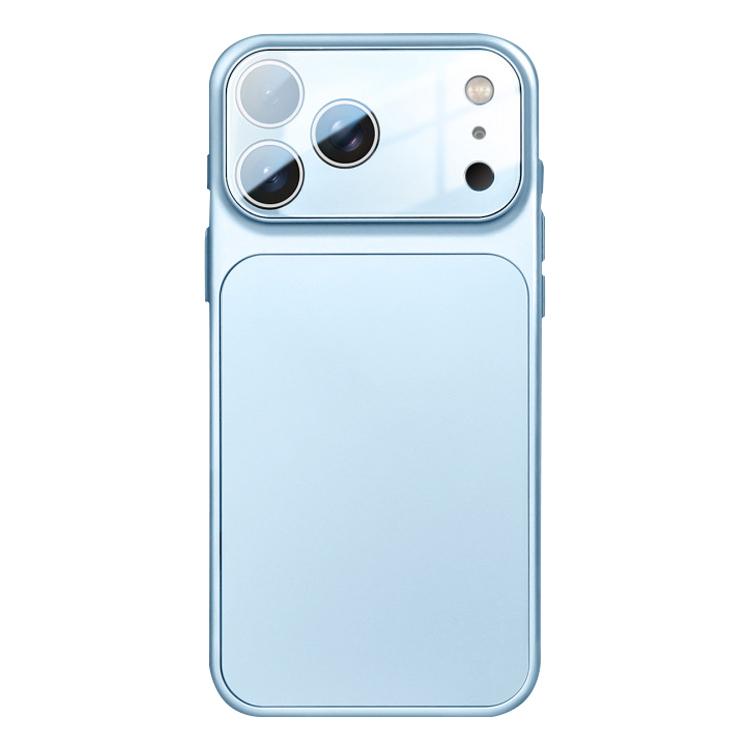 For iPhone 17 Pro Max Frosted Acrylic Hybrid TPU Phone Case with Lens Film(Sierra Blue)