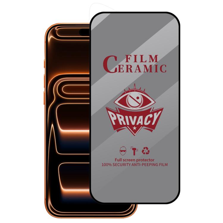 For iPhone 17 Pro Max Full Coverage HD Privacy Ceramic Film