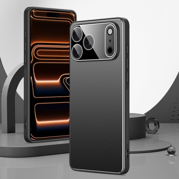 For iPhone 17 Pro Max Golden Shield Metal Frosted Lens Film Phone Case(Black)
