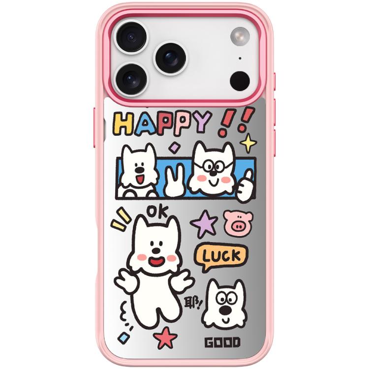 For iPhone 17 Pro Max Good Day Pattern Magnetic Phone Case(Pink)