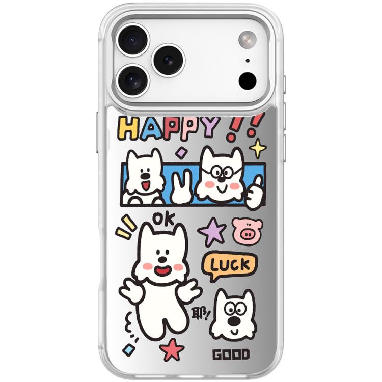For iPhone 17 Pro Max Good Day Pattern Magnetic Phone Case(Transparent White)