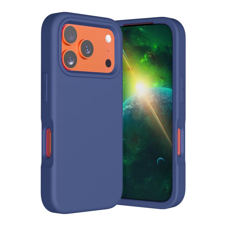 For iPhone 17 Pro Max Guard Screen EVA Shockproof Phone Case(Navy Blue)