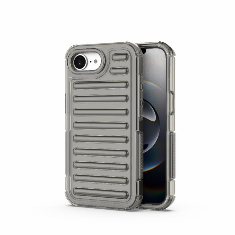 For iPhone 17 Pro Max High Transparency TPU Hybrid PC Airbag Phone Case(Transparent Black)