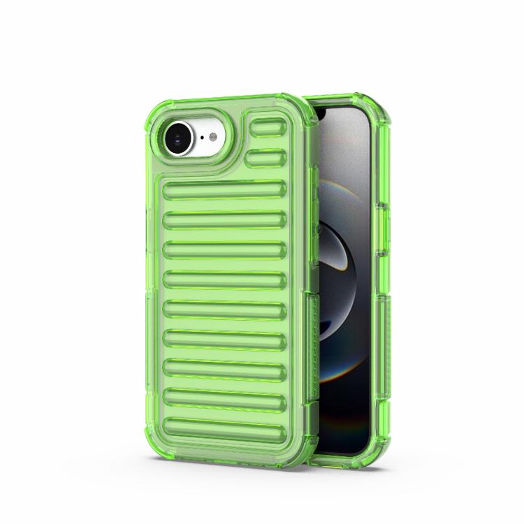 For iPhone 17 Pro Max High Transparency TPU Hybrid PC Airbag Phone Case(Transparent Green)