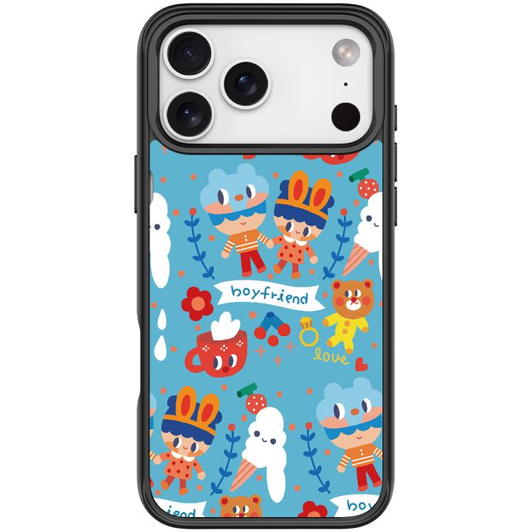For iPhone 17 Pro Max Ice Cream Pattern Magnetic Phone Case(Black)