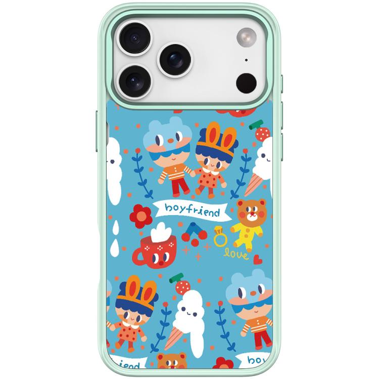 For iPhone 17 Pro Max Ice Cream Pattern Magnetic Phone Case(Light Green)