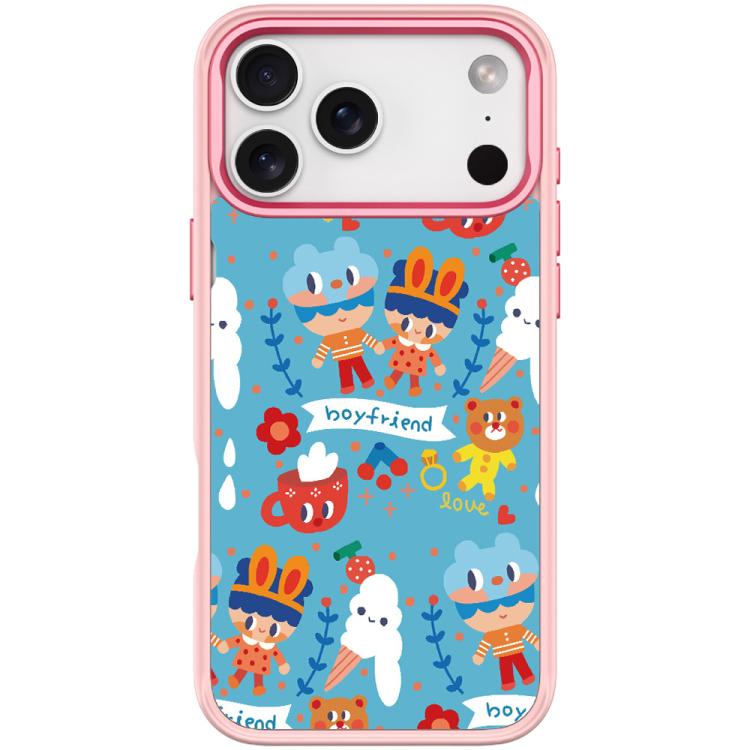 For iPhone 17 Pro Max Ice Cream Pattern Magnetic Phone Case(Pink)