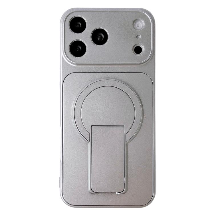 For iPhone 17 Pro Max Instantly Transforms Into 17 Pro Invisible Holder Magnetic Phone Case(Silver)