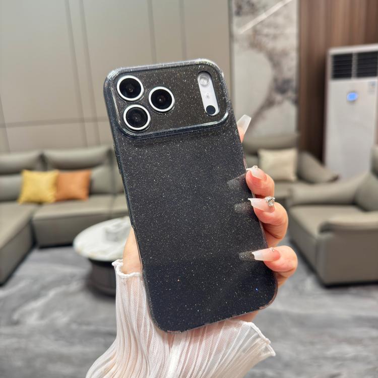 For iPhone 17 Pro Max Jelly Glitter Solid Color TPU Phone Case(Black)