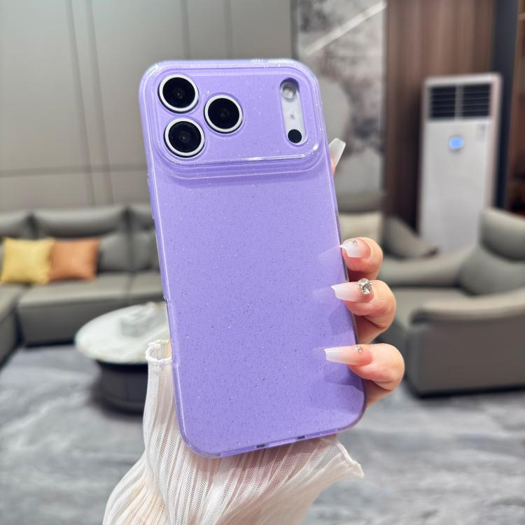 For iPhone 17 Pro Max Jelly Glitter Solid Color TPU Phone Case(Purple)
