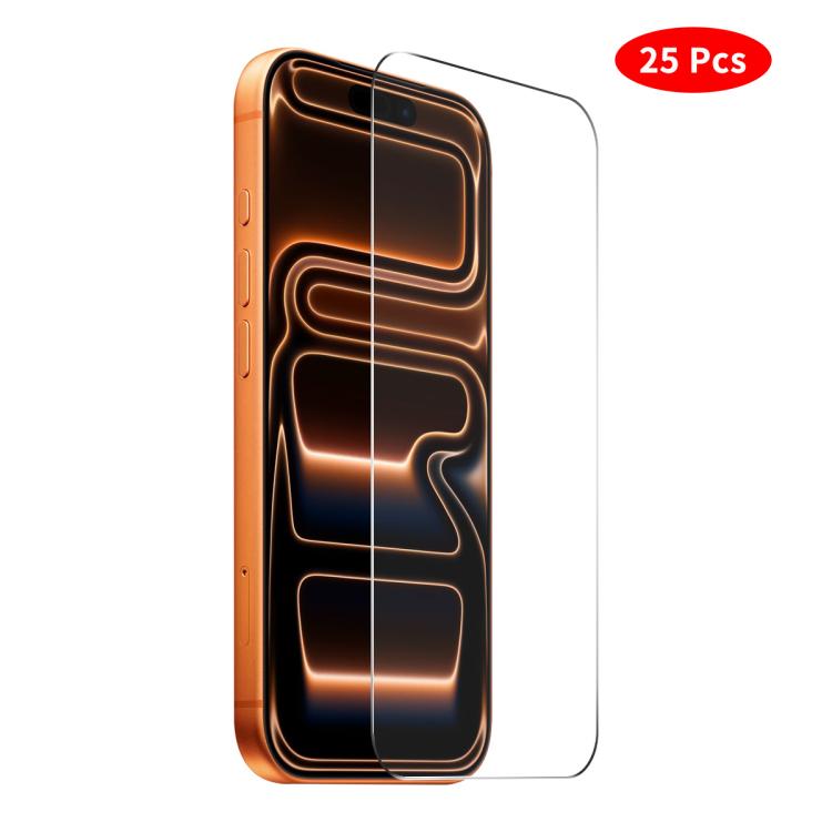 For iPhone 17 Pro Max JUNSUNMAY 25pcs Thickened Glue No White Edge Screen Tempered Glass Film