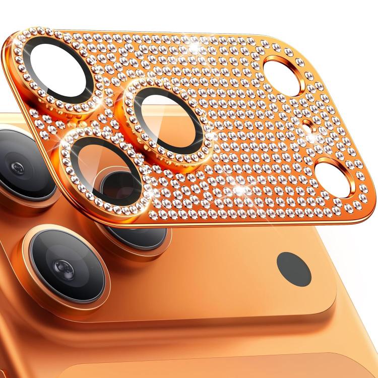 For iPhone 17 Pro Max Kalebol All-in-One Frosted Metal Armor Diamond-Shine Camera Lens Film(Orange)