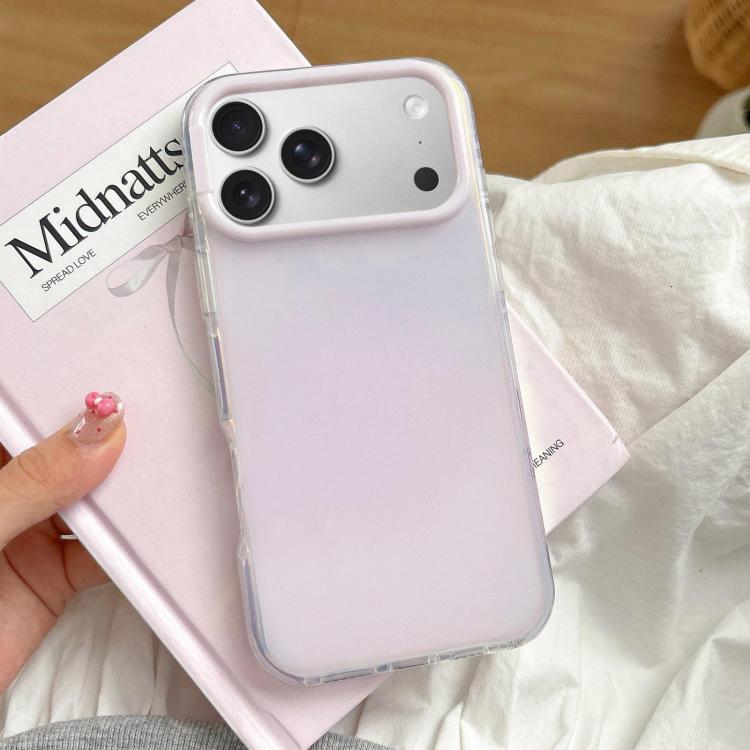 For iPhone 17 Pro Max Large Camera Frame Vibrant Jelly Color TPU + IMD Phone Case(Purple)