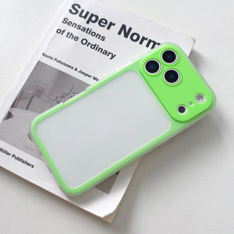 For iPhone 17 Pro Max Large Window Precision Hole Skin Feel TPU Hybrid PC Phone Case(Green)
