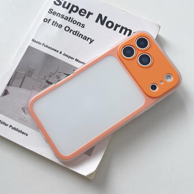 For iPhone 17 Pro Max Large Window Precision Hole Skin Feel TPU Hybrid PC Phone Case(Orange)