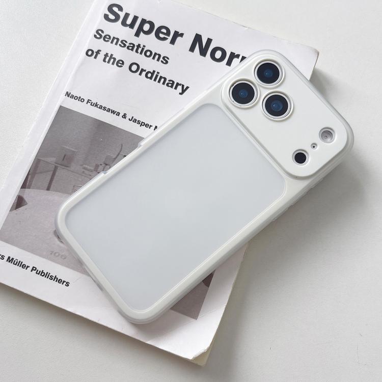 For iPhone 17 Pro Max Large Window Precision Hole Skin Feel TPU Hybrid PC Phone Case(White)