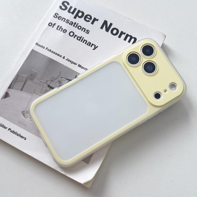 For iPhone 17 Pro Max Large Window Precision Hole Skin Feel TPU Hybrid PC Phone Case(Yellow)
