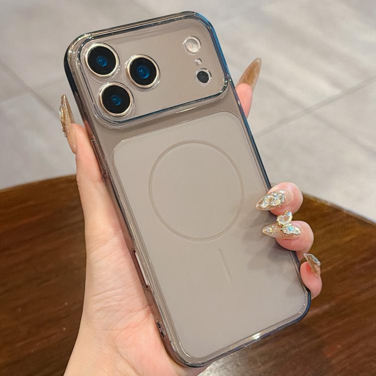 For iPhone 17 Pro Max Large Window Precision Hole Translucent Frosted TPU Phone Case(Black)